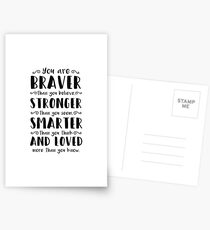 Postales Eres más valiente de lo que crees Winnie The Pooh
