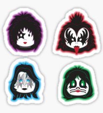 Kiss faces (band) Sticker