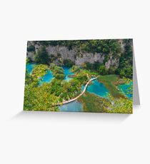 Plitvice lakes, National park, Croatia Greeting Card