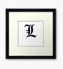 Old English L Tattoo - Cool Tattoo Sticker T-Shirt Pillow Framed Print