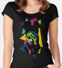 Basquiat color Women's Fitted Scoop T-Shirt