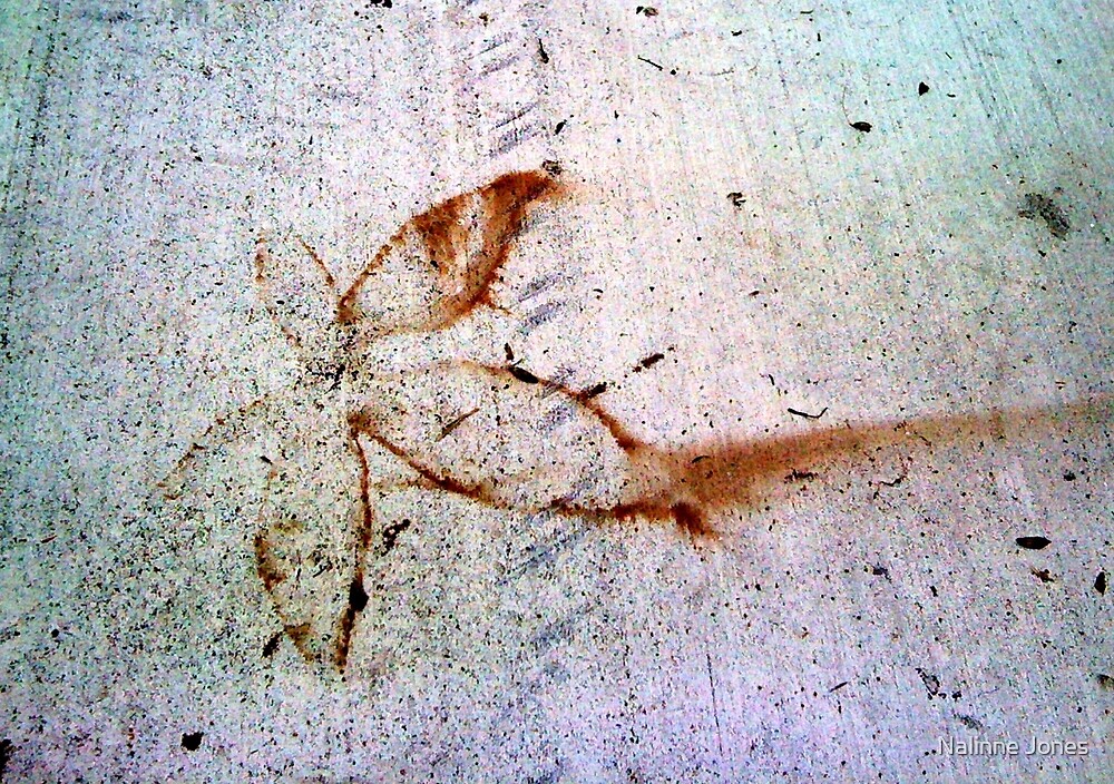 "Rusty Maple Leaf Stain on Cement" by Nalinne Jones Redbubble