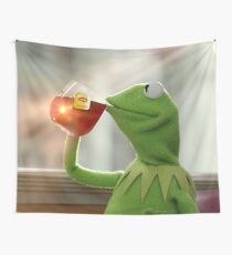 Kermit Sipping Tea Wall Tapestry