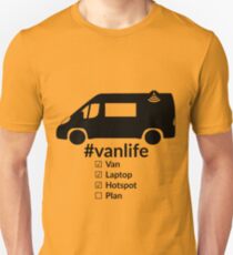 Vanlife Checkliste schwarz Slim Fit T-Shirt