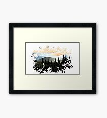 Mountains Painted Landscape Framed Print