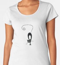 Black cat silhouette Women's Premium T-Shirt
