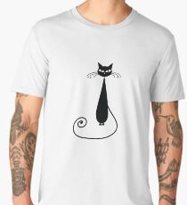 Black cat silhouette Men's Premium T-Shirt
