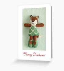 christmas foxy girl Greeting Card