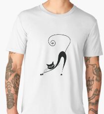 Black cat silhouette Men's Premium T-Shirt