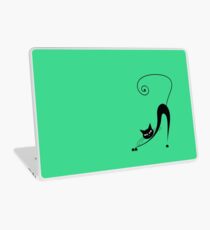Black cat silhouette Laptop Skin
