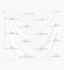 My cat runs... Wall Tapestry