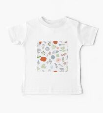 Elegance Seamless pattern with flowers, vector floral illustration in vintage style Baby Tee