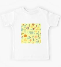 Elegance Seamless pattern with flowers, vector floral illustration in vintage style Kids Tee