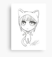Kitty Girl Chibi Canvas Print