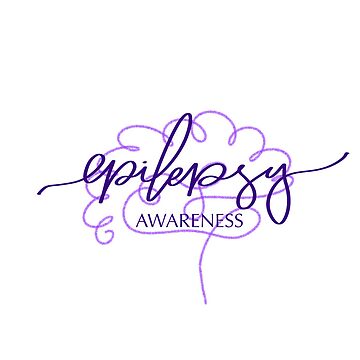 Epilepsy Awareness Purple Ribbon' Sticker