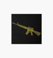 PUBG M16A4 Word Cloud Poster Art Board
