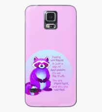 "Du bist wichtig und du wirst gesucht" Waschbär Hülle & Klebefolie für Samsung Galaxy