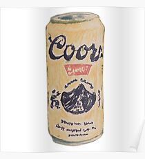 Coors Can Illustration Poster