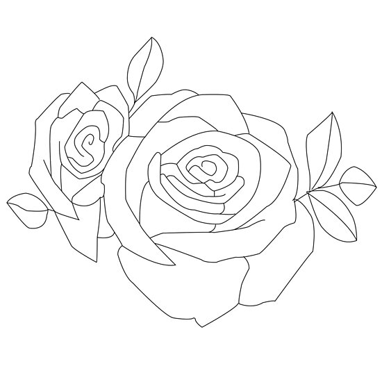 halsey tattoo rose outline posters by savagedesigns redbubble