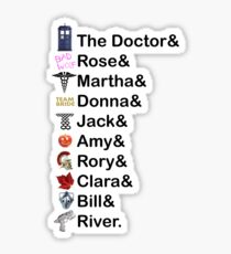 Doctor Who Names Sticker
