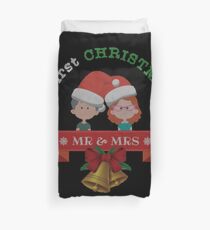 Our First Christmas As Mr and Mrs 2017 Ugly Sweater Knitted Design Gift For Married Couples Just Married T-Shirt Sweater Hoodie Iphone Samsung Phone Case Coffee Mug Tablet Case Duvet Cover