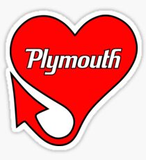 Plymouth Heart Sticker