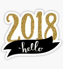 Hello 2018 Sticker
