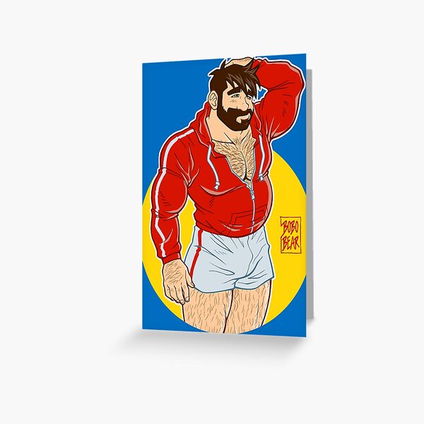 ADAM LIKES SPORTSWEAR - RED SWEATER Greeting Card