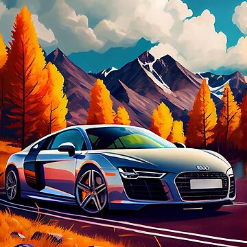 Audi R8 2008 Car Beautiful Painting Illustration Art Print for Sale by  MadeByHaresShop