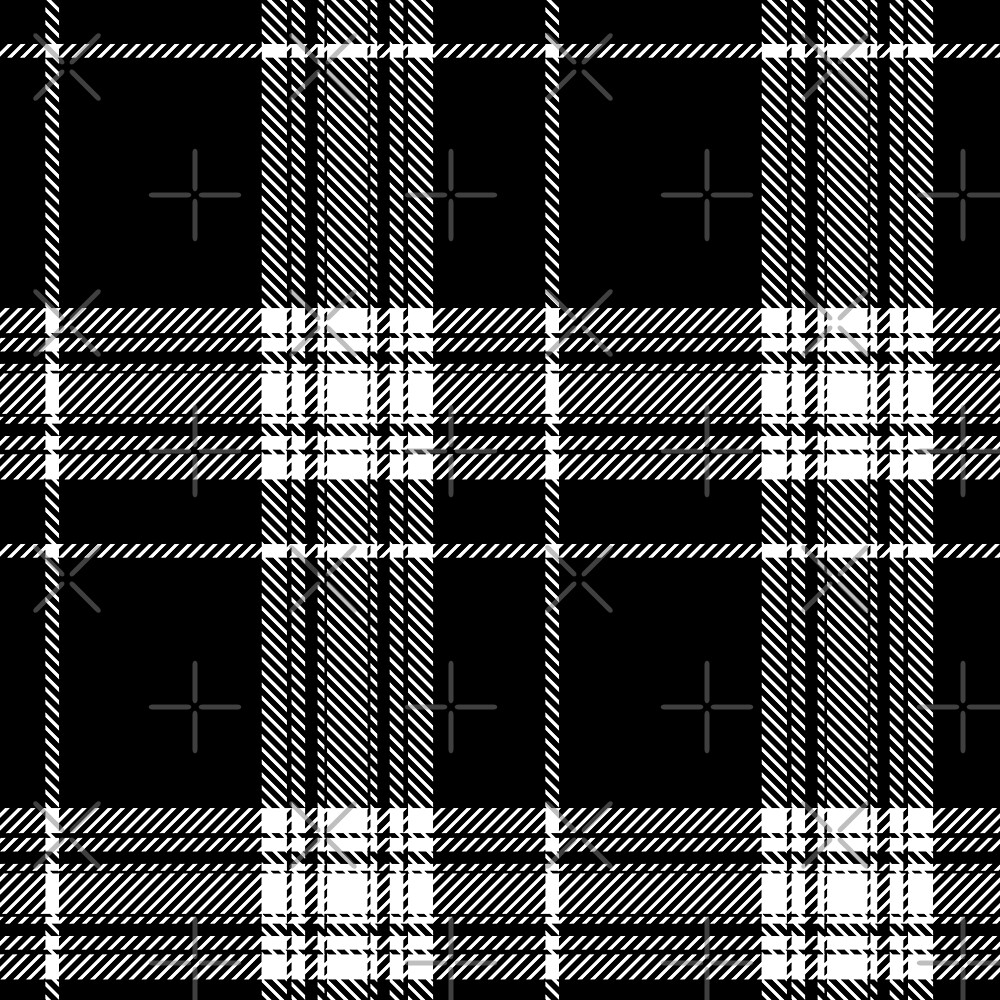 Black And White Plaid Pattern By Mrhighsky Redbubble 4955