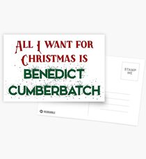 All I want for Christmas is Benedict Cumberbatch Postcards