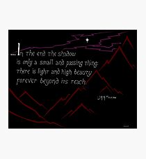 The Light Beyond the Shadows (Tolkien) Photographic Print
