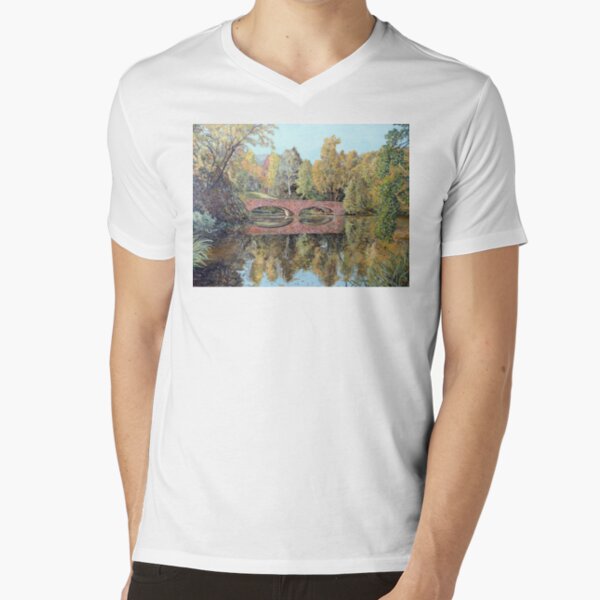 Varsity Lake Bridge - Late Afternoon V-Neck T-Shirt