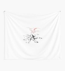 Tela decorativa Dragón rojo sobre un solo pico solitario - Fan Art