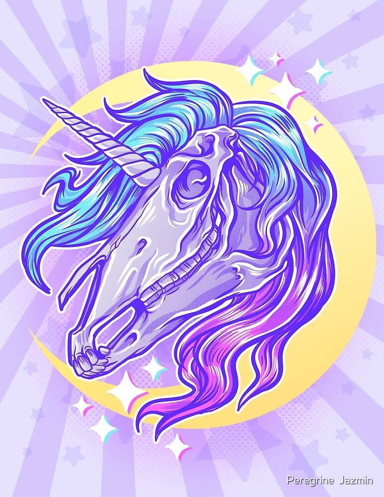 "Unicorn Skull " by Peregrine Jazmin Redbubble
