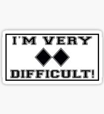 Skiing I'm Very Difficult Double Black Diamond Sticker