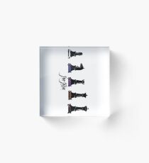 jiu jitsu chess Acrylic Block