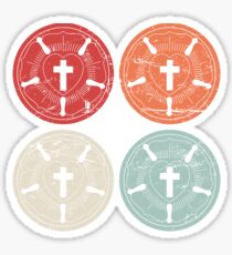 Retro Martin Luther Roses | Lutheran Design Sticker
