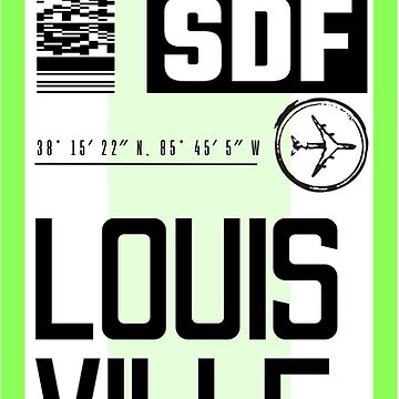 LOUISVILLE SDF classic luggage tag flight stickers Essential T