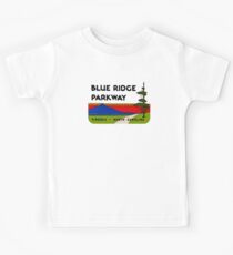 Blue Ridge Parkway Virginia North Carolina Vintage Travel Decal Kids Tee