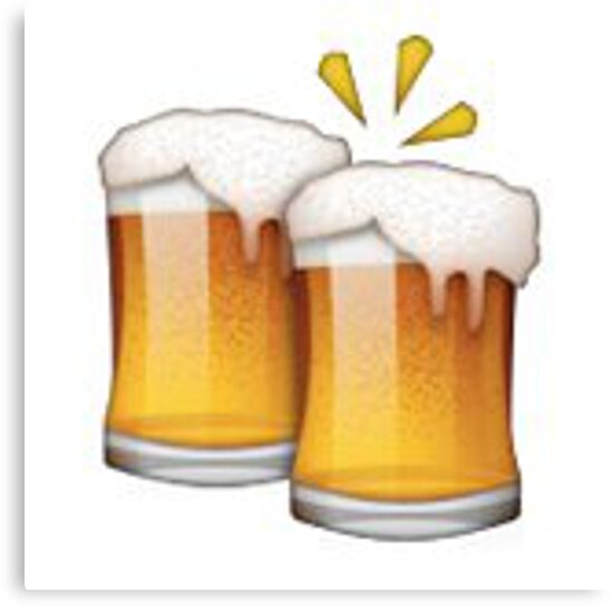 "Bier Emoji" Leinwanddrucke von DrDri Redbubble