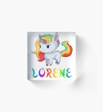 Lorene Unicorn Acrylic Block