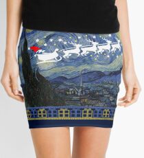 Minifalda Suéter feo de la Navidad de la noche estrellada de Van Gogh