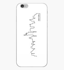 New York cityscape (black line) iPhone Case