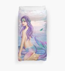 Fantasy blue mermaid Duvet Cover