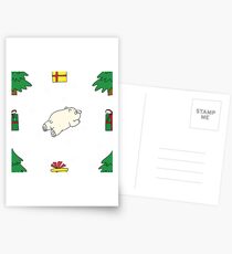 Cute teddie on white Postcards