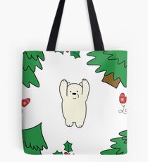 Cutie xmas teddy white Tote Bag