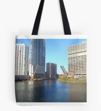 Chicago River Scene Tote Bag