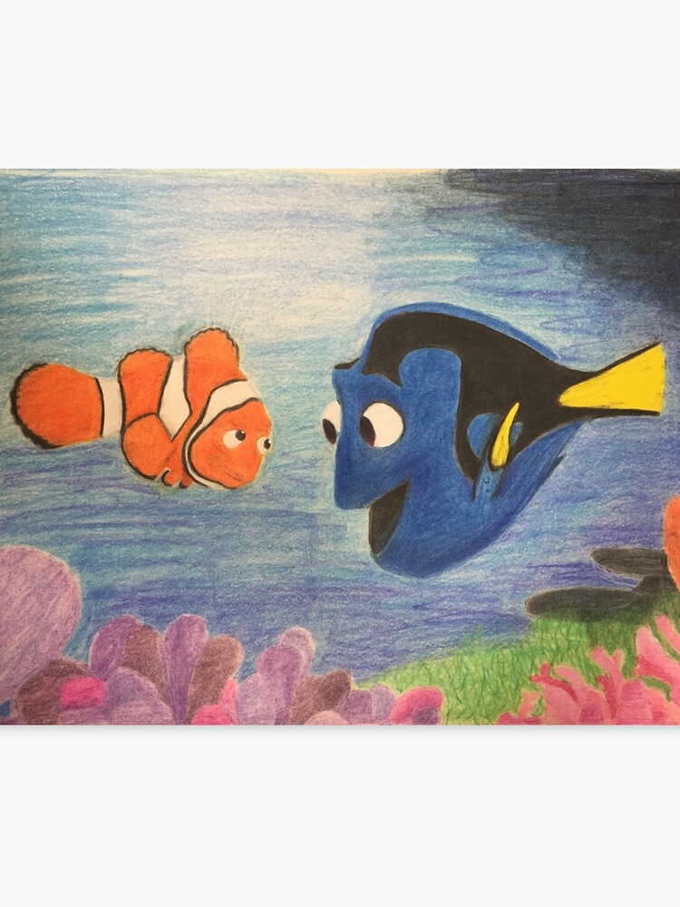 Finding Nemo Dory Marlin Canvas Print Framed Wall Art Kid