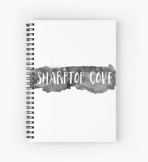 Black and white water color sharptop cove Spiral Notebook